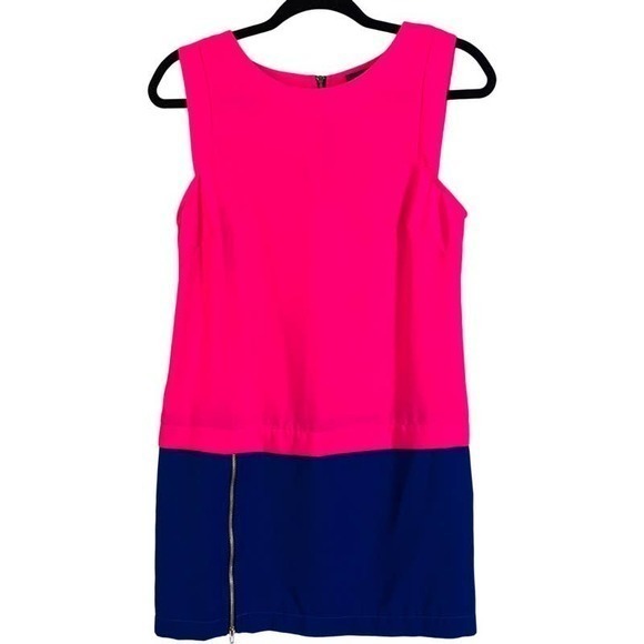 ASTR Hot Pink & Blue Color-Block Mini Shift Dress - Picture 6 of 12